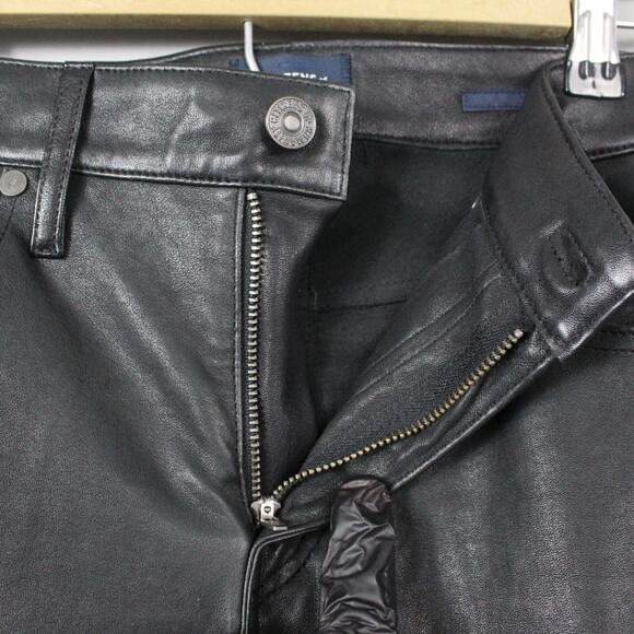Citizens of Humanity Pants Womens 24 Skyla Cigarette Ankle Black Lamb Leather - Picture 4 of 16